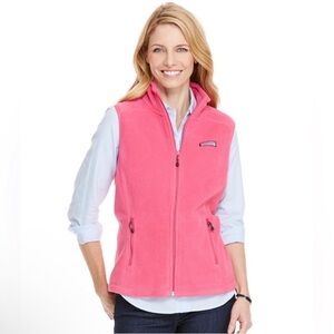 Vineyard Vines Pink Fleece Zip Vest XS